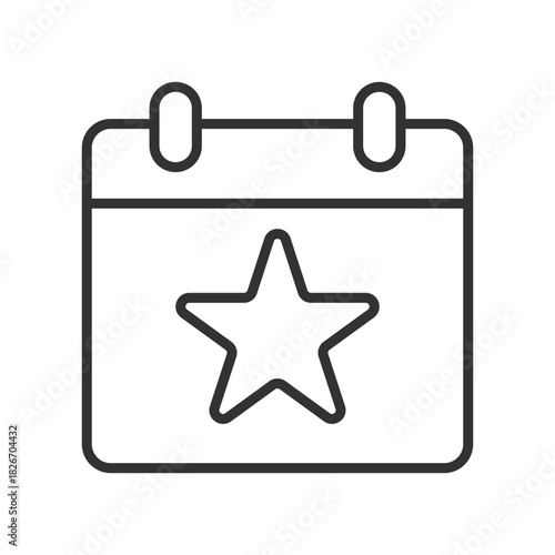 festival event icon in line design. event, calendar, date, star, plan, festival on white background vector. festival event editable stroke icon
