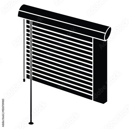 smart blinds on white background