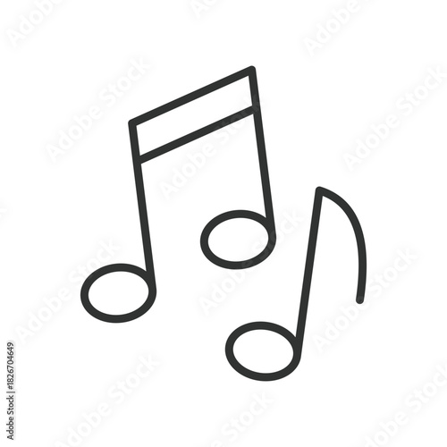 festival music icon in line design. music, notes, melody, sound, tune, festival on white background vector. festival music editable stroke icon