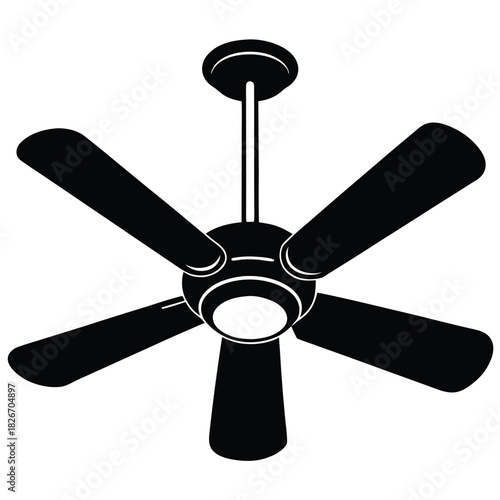 smart ceiling fan on white background