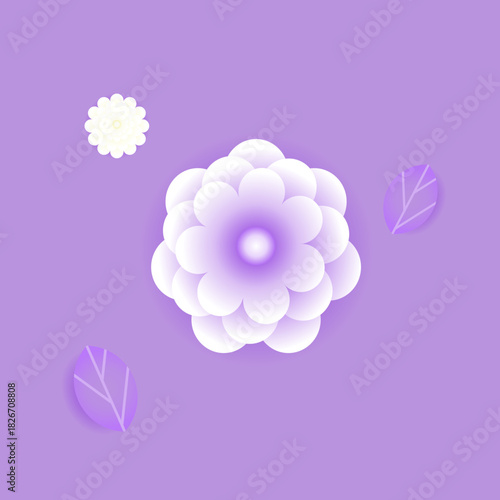 vector illustration of a pink flower