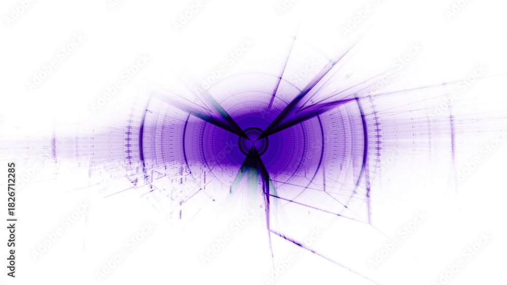 Obraz premium Dynamische innovative Technologie-Illustration - Violetter Datenfluss und elegante Bewegung für kreative moderne Designs, digitale Medien, Forschung, Wissenschaft