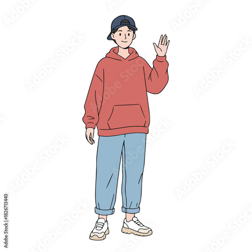 an artist posing during a photoshoot