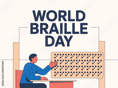 Braille Day Awareness Poster Accessibility Inclusion Visual Design
