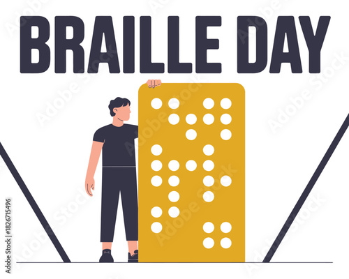Braille Day Awareness Poster Accessibility Inclusion Visual Design