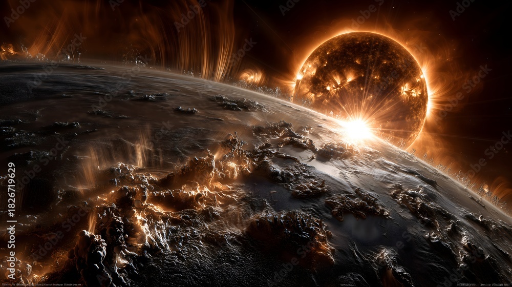 Obraz premium Visualizing solar flares a cosmic perspective