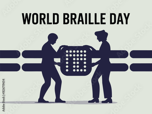 Braille Day Awareness Poster Accessibility Inclusion Visual Design