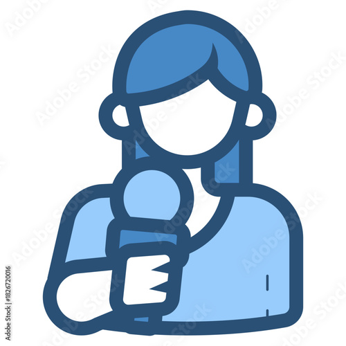 female reporter icon