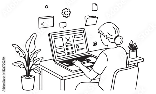 Modern Digital Communication and Mobile Technology Icons – Smartphone, Internet, and UI Design Illustrations