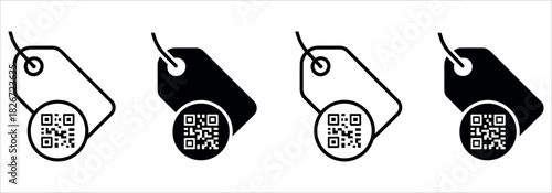 Explore the possibilities with these scannable QR codes on trendy tags great for retail promotions, digital marketing, and customer engagement solutions.