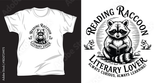 Literature graphic vector T shirt design print.