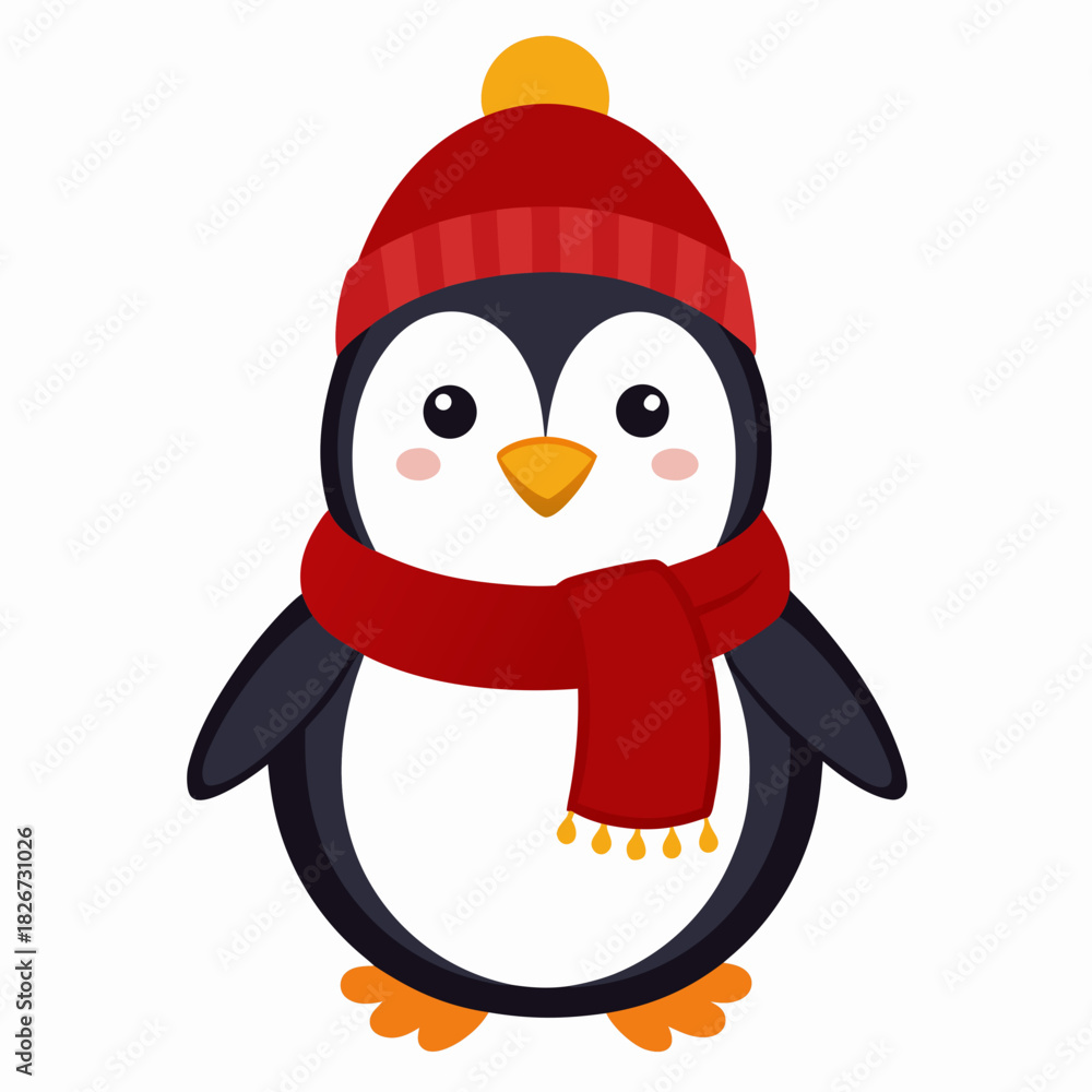 Fototapeta premium Penguin in Scarf