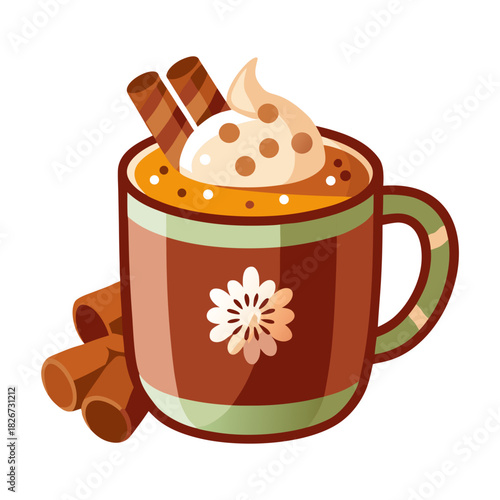Cozy Winter Mug Vector