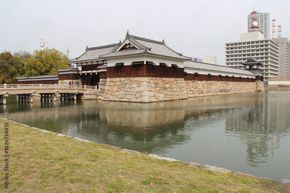 Fototapeta premium castle in hiroshima in japan 