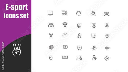 E-sport  icons set