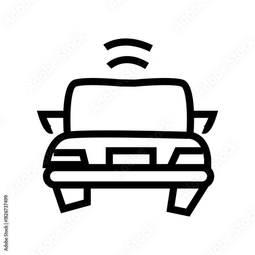 smart car icon vector illustration
