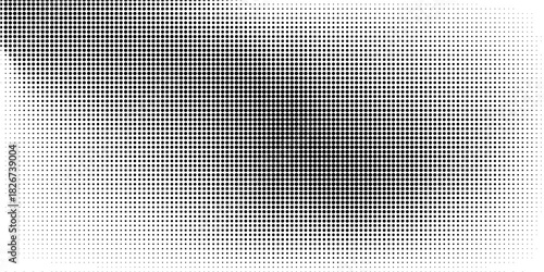 Halftone background frame. Comic halftone pop art texture. White and black abstract wallpaper. Retro noise vector backdrop