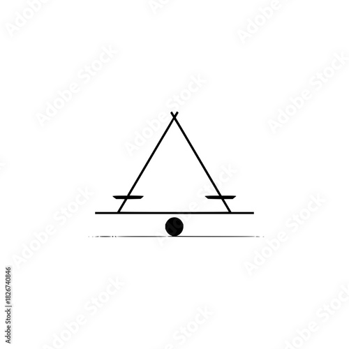 Minimalist alchemical symbol of balance and equilibrium