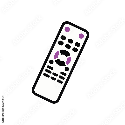 Remote control vector icon. Simple flat illustration of a television controller. Modern graphic symbol for UI design