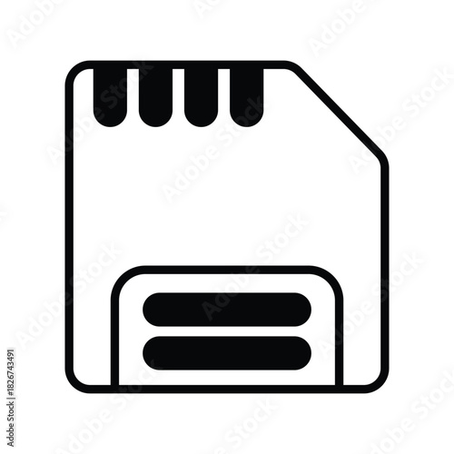 Storage icon with white background vector stock illustration