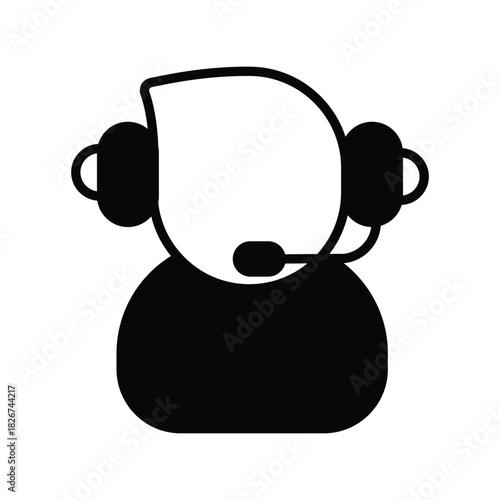 Support icon with white background vector stock illustration