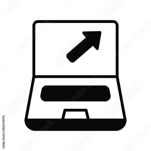 Touchscreen icon with white background vector stock illustration