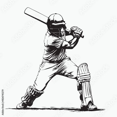cricket player vector