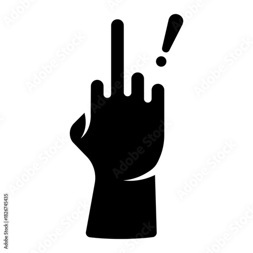 insult hand gesture glyph icon