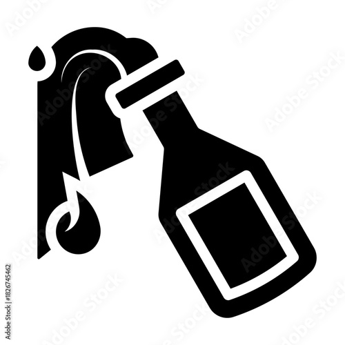molotov cocktail glyph icon