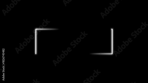 Smooth glowing corner line animation with soft motion and transparent background. Ideal for overlays, transitions, frames, and modern motion design projects.