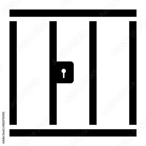 prison jail glyph icon