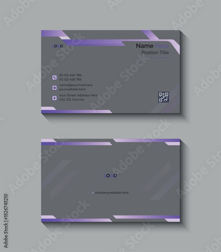 Corporate blue business card template