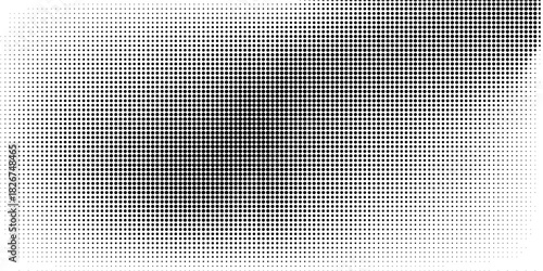 Halftone background frame. Comic halftone pop art texture. White and black abstract wallpaper. Retro noise vector backdrop