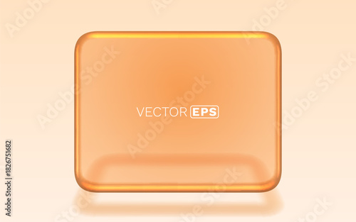 Modern Transparent 3D Glass Frame.