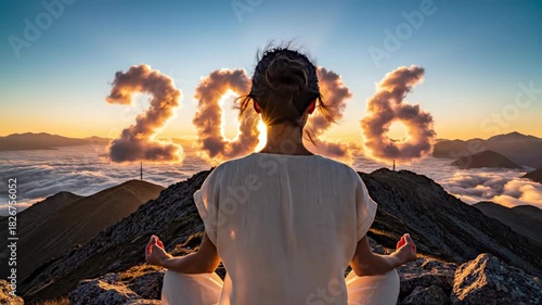 Person Meditating Facing Sunrise Cloud 2026 Wellness