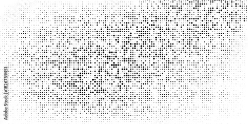 Halftone background frame. Comic halftone pop art texture. White and black abstract wallpaper. Retro noise vector backdrop