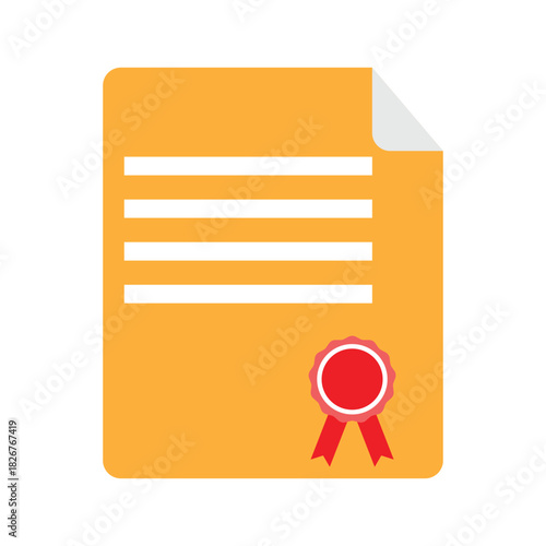Certificate Icon Element For Design