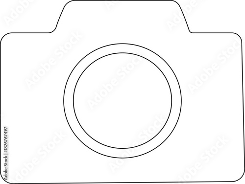 Camera icon. Photo camera in flat style Photo camera vector icon isolated. Photography camera line art icon for apps and websites. Photo camera icon in different style. Vector illustrator.