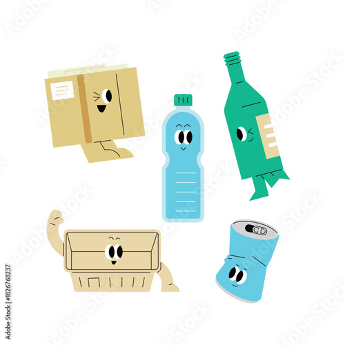 Friendly Recycling Characters Collection