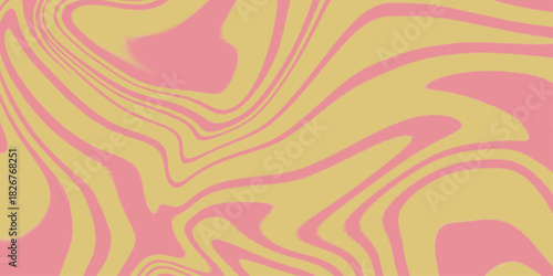 Psychedelic background with abstract, trippy patterns with melting and distorting lines. Abstract pink and light yellow background with hypnotic wavy lines pattern. Fresh and natural background .

