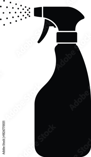 Household cleaning spray bottle icon symbol vector illustration for hygiene and sanitation vector