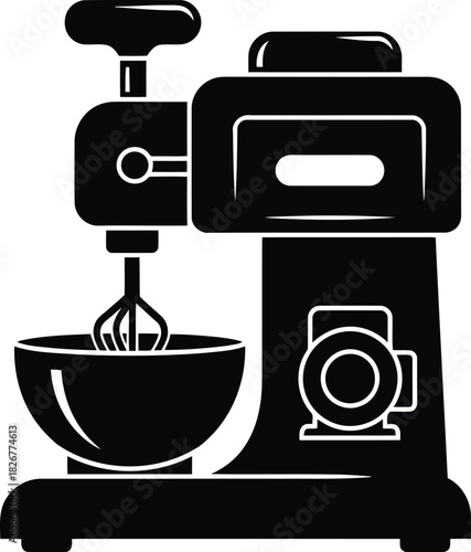 Modern kitchen stand mixer icon for baking and cooking food preparation graphics vector