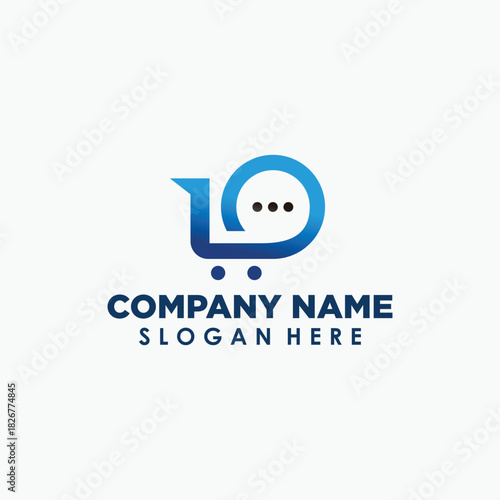 shopping consult logo design template, business logo design