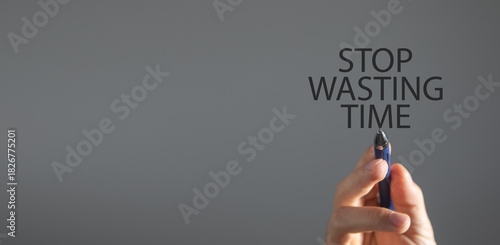 Принти на полотні Stop Wasting Time. Business concept