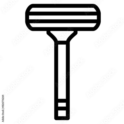 Classic safety razor icon