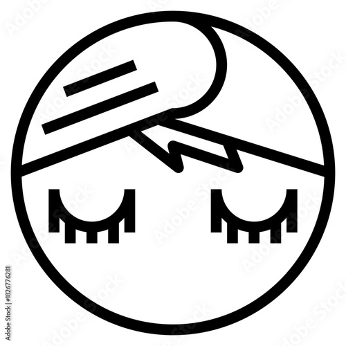 Closed eyes serene face