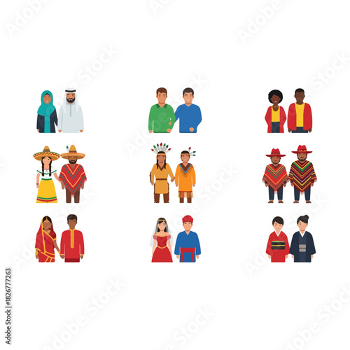 Diverse Cultural Attire - A Celebration of Global Traditions and Heritage.