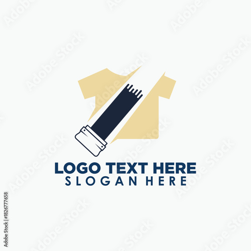 t-shirt and paint logo design template, fashion icon design