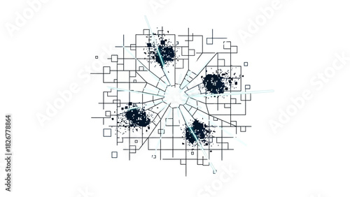 Technical drawing of a complex mechanical device with interconnected gears and components on a white background.