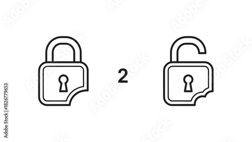 Lock and key security icon vector illustration